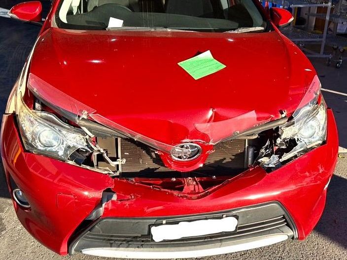 Collision damage through to finished repair — before repair